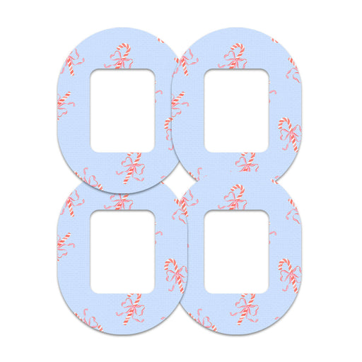 Peelz Candy Cane Lane Tandem Mobi Patch Tape - Pump Peelz Patch Medical Tape White Smoke 12-Pack (Set of 12 Patches),4-Pack (Set of 4 Patches),1-Patch (One Single Patch)