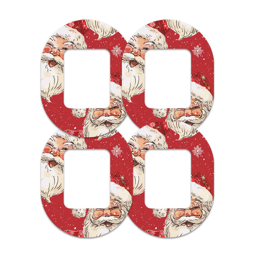 Peelz Jolly Old Saint Nick Tandem Mobi Patch Tape - Pump Peelz Patch Medical Tape White Smoke 12-Pack (Set of 12 Patches),4-Pack (Set of 4 Patches),1-Patch (One Single Patch)