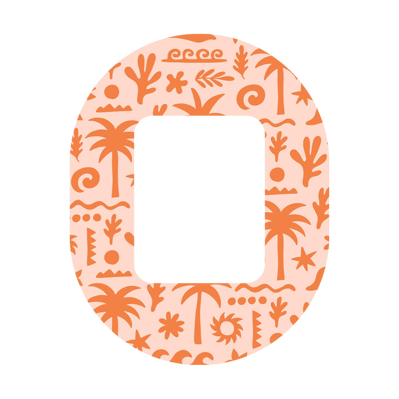 Peelz Terracotta Tides Tandem Mobi Decorative Patch Tape - Pump Peelz Patch Medical Tape White Smoke 12-Pack (Set of 12 Patches),4-Pack (Set of 4 Patches),1-Patch (One Single Patch)