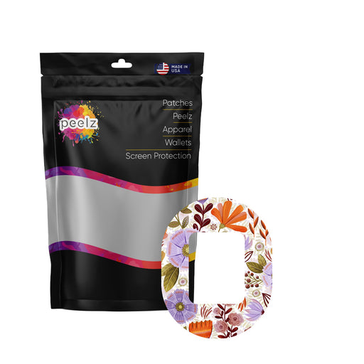 Peelz Autumn Meadow Tandem Mobi Patch Tape - Pump Peelz Patch Medical Tape White Smoke 12-Pack (Set of 12 Patches),4-Pack (Set of 4 Patches),1-Patch (One Single Patch)