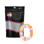 Peelz Wildflower Doodle Tandem Mobi Decorative Patch Tape - Pump Peelz Patch Medical Tape White Smoke 12-Pack (Set of 12 Patches),4-Pack (Set of 4 Patches),1-Patch (One Single Patch)