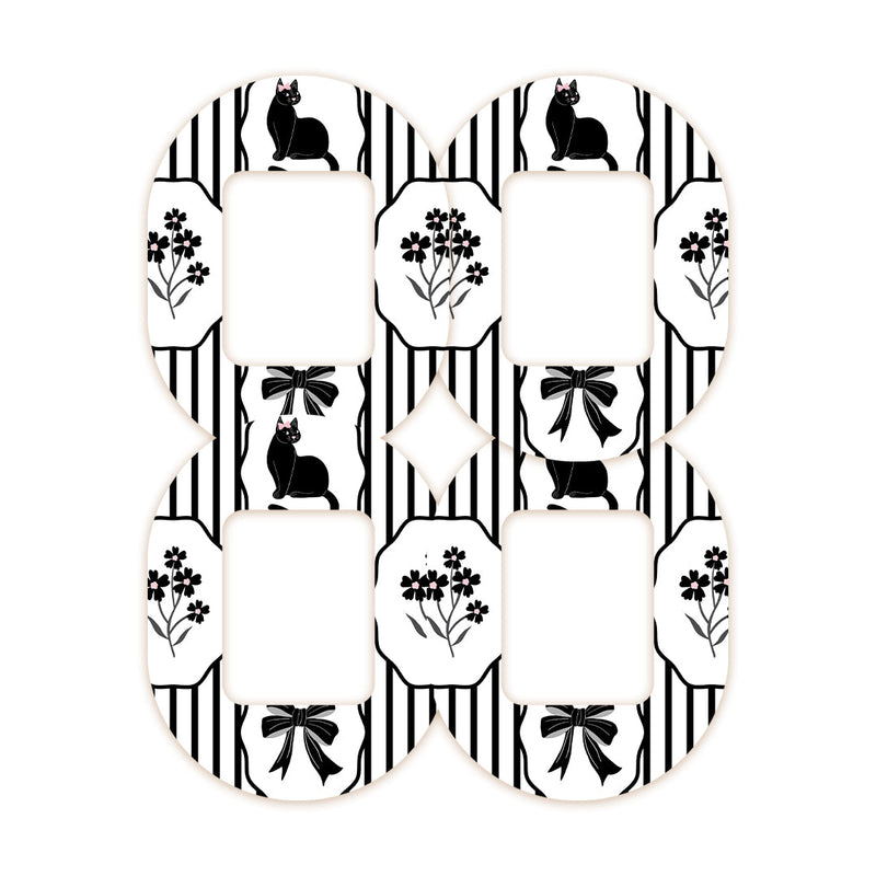 Peelz Midnight Cat Tandem Mobi Patch Tape - Pump Peelz Patch Medical Tape White Smoke 12-Pack (Set of 12 Patches),4-Pack (Set of 4 Patches),1-Patch (One Single Patch)