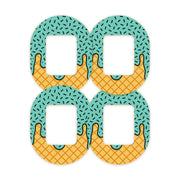 Peelz Ice Cream Social Tandem Mobi Decorative Patch Tape - Pump Peelz Patch Medical Tape White Smoke 12-Pack (Set of 12 Patches),4-Pack (Set of 4 Patches),1-Patch (One Single Patch)