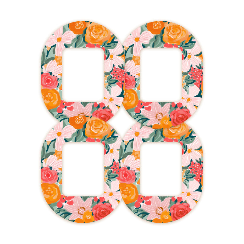 Peelz Blush Blossom Tandem Mobi Decorative Patch Tape - Pump Peelz Patch Medical Tape White Smoke 12-Pack (Set of 12 Patches),4-Pack (Set of 4 Patches),1-Patch (One Single Patch)