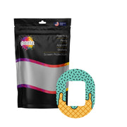 Peelz Ice Cream Social Tandem Mobi Decorative Patch Tape - Pump Peelz Patch Medical Tape White Smoke 12-Pack (Set of 12 Patches),4-Pack (Set of 4 Patches),1-Patch (One Single Patch)