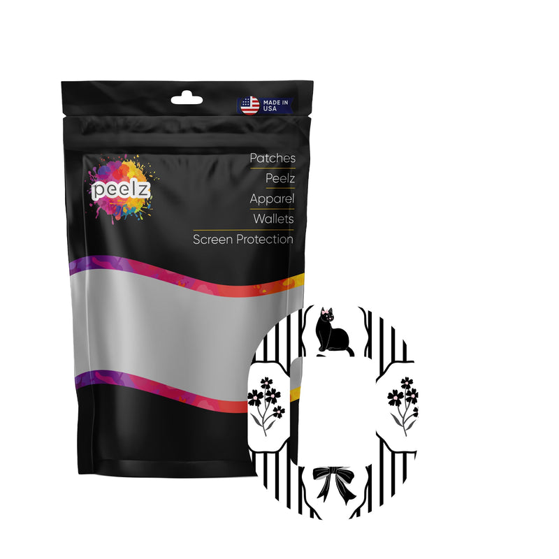 Peelz Midnight Cat Tandem Mobi Patch Tape - Pump Peelz Patch Medical Tape White Smoke 12-Pack (Set of 12 Patches),4-Pack (Set of 4 Patches),1-Patch (One Single Patch)
