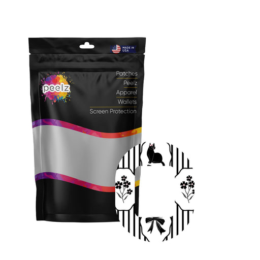 Peelz Midnight Cat Tandem Mobi Patch Tape - Pump Peelz Patch Medical Tape White Smoke 12-Pack (Set of 12 Patches),4-Pack (Set of 4 Patches),1-Patch (One Single Patch)