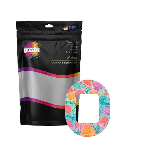 Peelz Rainbow Reef Tandem Mobi Decorative Patch Tape - Pump Peelz Patch Medical Tape White Smoke 12-Pack (Set of 12 Patches),4-Pack (Set of 4 Patches),1-Patch (One Single Patch)