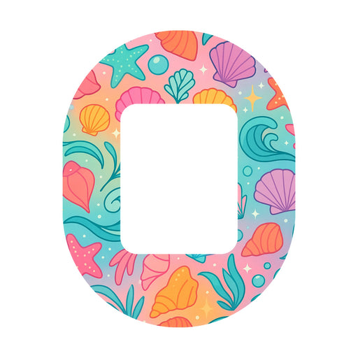 Peelz Rainbow Reef Tandem Mobi Decorative Patch Tape - Pump Peelz Patch Medical Tape White Smoke 12-Pack (Set of 12 Patches),4-Pack (Set of 4 Patches),1-Patch (One Single Patch)