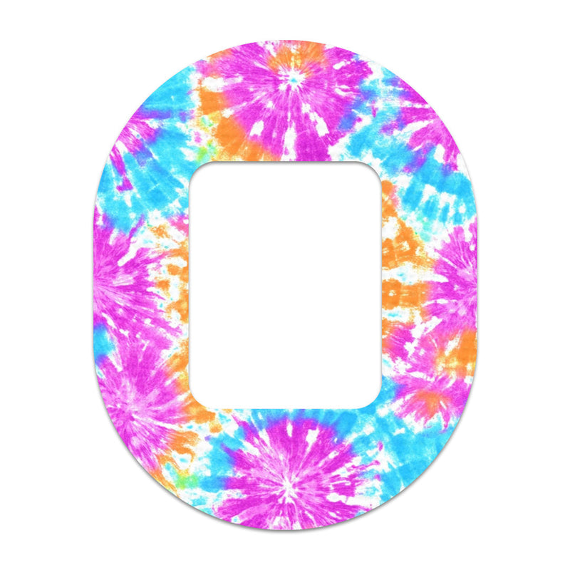 Peelz Neon Tie Dye Tandem Mobi Decorative Patch Tape - Pump Peelz Patch Medical Tape White Smoke 12-Pack (Set of 12 Patches),4-Pack (Set of 4 Patches),1-Patch (One Single Patch)