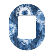 Peelz Monochrome Blue Tie Dye Tandem Mobi Decorative Patch Tape - Pump Peelz Patch Medical Tape White Smoke 12-Pack (Set of 12 Patches),4-Pack (Set of 4 Patches),1-Patch (One Single Patch)
