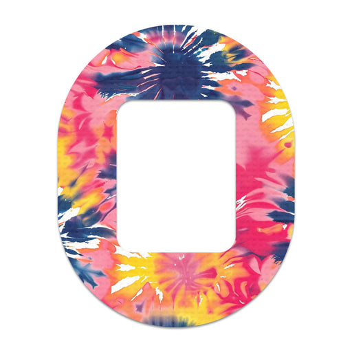 Peelz Summer Tie Dye Tandem Mobi Decorative Patch Tape - Pump Peelz Patch Medical Tape White Smoke 12-Pack (Set of 12 Patches),4-Pack (Set of 4 Patches),1-Patch (One Single Patch)