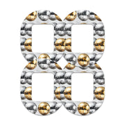 Peelz Disco Balls Tandem Mobi Decorative Patch Tape - Pump Peelz Patch Medical Tape White Smoke 12-Pack (Set of 12 Patches),4-Pack (Set of 4 Patches),1-Patch (One Single Patch)