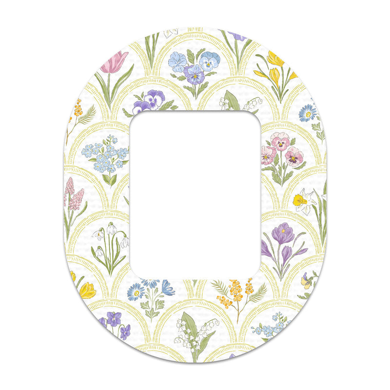 Peelz Garden Arches Tandem Mobi Decorative Patch Tape - Pump Peelz Patch Medical Tape White Smoke 12-Pack (Set of 12 Patches),4-Pack (Set of 4 Patches),1-Patch (One Single Patch)