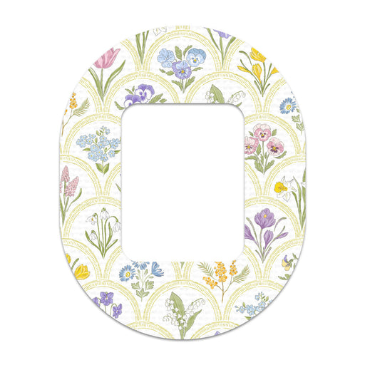 Peelz Garden Arches Tandem Mobi Decorative Patch Tape - Pump Peelz Patch Medical Tape White Smoke 12-Pack (Set of 12 Patches),4-Pack (Set of 4 Patches),1-Patch (One Single Patch)