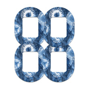Peelz Monochrome Blue Tie Dye Tandem Mobi Decorative Patch Tape - Pump Peelz Patch Medical Tape White Smoke 12-Pack (Set of 12 Patches),4-Pack (Set of 4 Patches),1-Patch (One Single Patch)