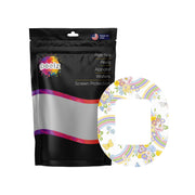 Peelz Rainbow Blooms Tandem Mobi Decorative Patch Tape - Pump Peelz Patch Medical Tape White Smoke 12-Pack (Set of 12 Patches),4-Pack (Set of 4 Patches),1-Patch (One Single Patch)