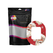 Peelz Jolly Old Saint Nick Tandem Mobi Patch Tape - Pump Peelz Patch Medical Tape White Smoke 12-Pack (Set of 12 Patches),4-Pack (Set of 4 Patches),1-Patch (One Single Patch)