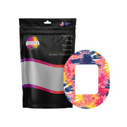 Peelz Summer Tie Dye Tandem Mobi Decorative Patch Tape - Pump Peelz Patch Medical Tape White Smoke 12-Pack (Set of 12 Patches),4-Pack (Set of 4 Patches),1-Patch (One Single Patch)