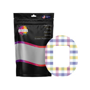 Peelz Spring Plaid Tandem Mobi Decorative Patch Tape - Pump Peelz Patch Medical Tape White Smoke 12-Pack (Set of 12 Patches),4-Pack (Set of 4 Patches),1-Patch (One Single Patch)