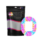 Peelz Neon Tie Dye Tandem Mobi Decorative Patch Tape - Pump Peelz Patch Medical Tape White Smoke 12-Pack (Set of 12 Patches),4-Pack (Set of 4 Patches),1-Patch (One Single Patch)