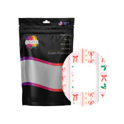 Peelz Holly Jolly Ribbon Tandem Mobi Patch Tape - Pump Peelz Patch Medical Tape White Smoke 12-Pack (Set of 12 Patches),4-Pack (Set of 4 Patches),1-Patch (One Single Patch)