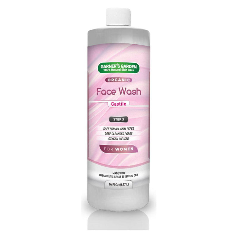 Garner's Garden Organic Face Wash Facial Cleanser Light Gray Women's / 16oz Refill No Foamer