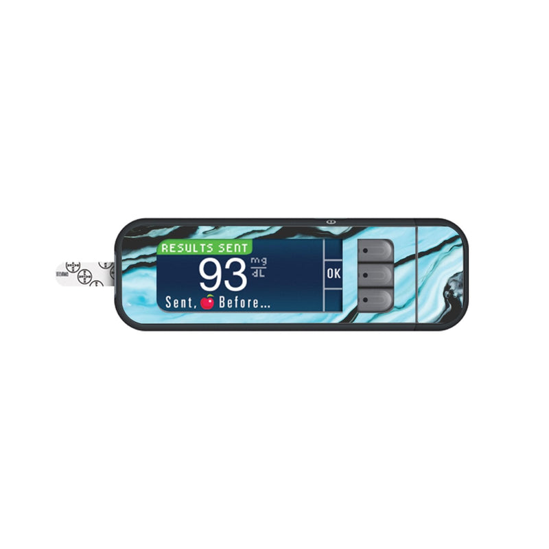 Peelz Modern Marble Sticker for Bayer Contour Next Glucometer Peelz/Stickers White Smoke