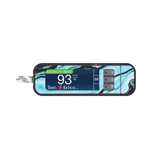 Peelz Modern Marble Sticker for Bayer Contour Next Glucometer Peelz/Stickers White Smoke