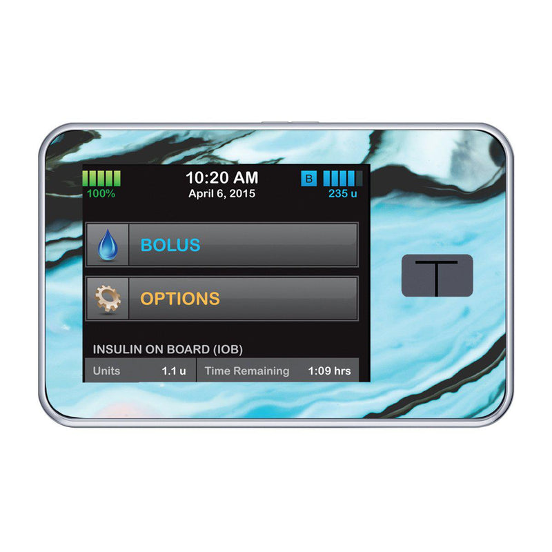 Peelz Modern Marble Sticker for Tandem t:slim Peelz/Stickers Light Blue
