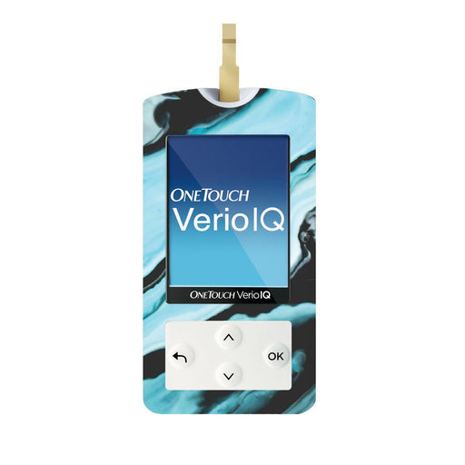 Peelz Modern Marble for OneTouch Verio IQ Glucometer Peelz/Stickers White Smoke