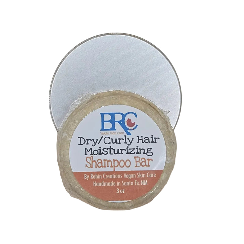 By Robin Creations Moisturizing Shampoo Bar for Dry/Curly Hair Shampoo White Smoke 1 Bar with Storage Tin