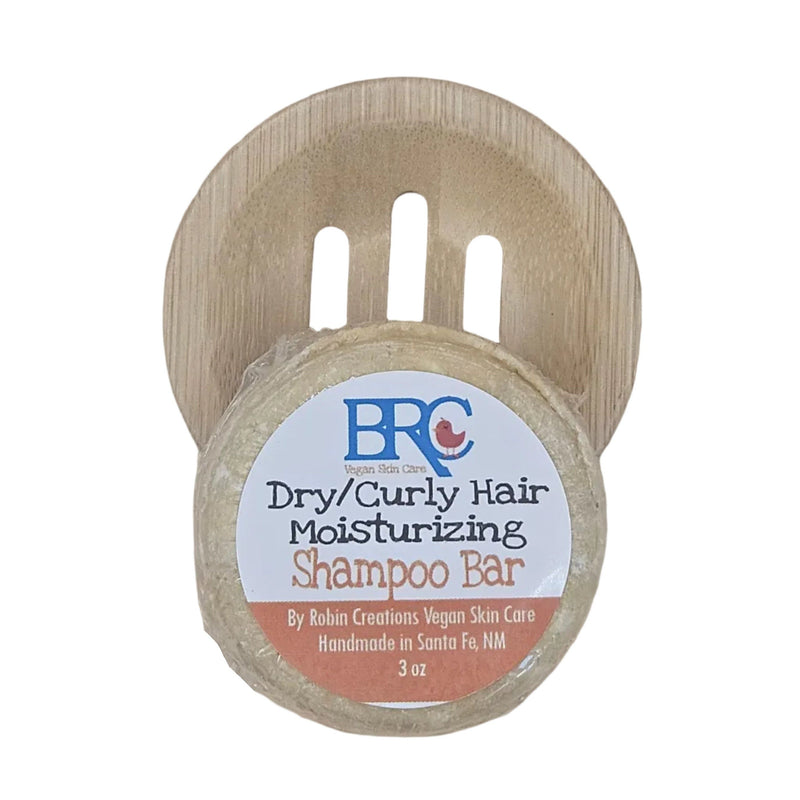 By Robin Creations Moisturizing Shampoo Bar for Dry/Curly Hair Shampoo White Smoke 1 Bar with Bamboo Tray