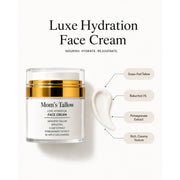 Mom’s Tallow Luxe Hydration Tallow Face Cream White Smoke 1.7 oz as pictured,4 oz amber glass,8 oz amber glass
