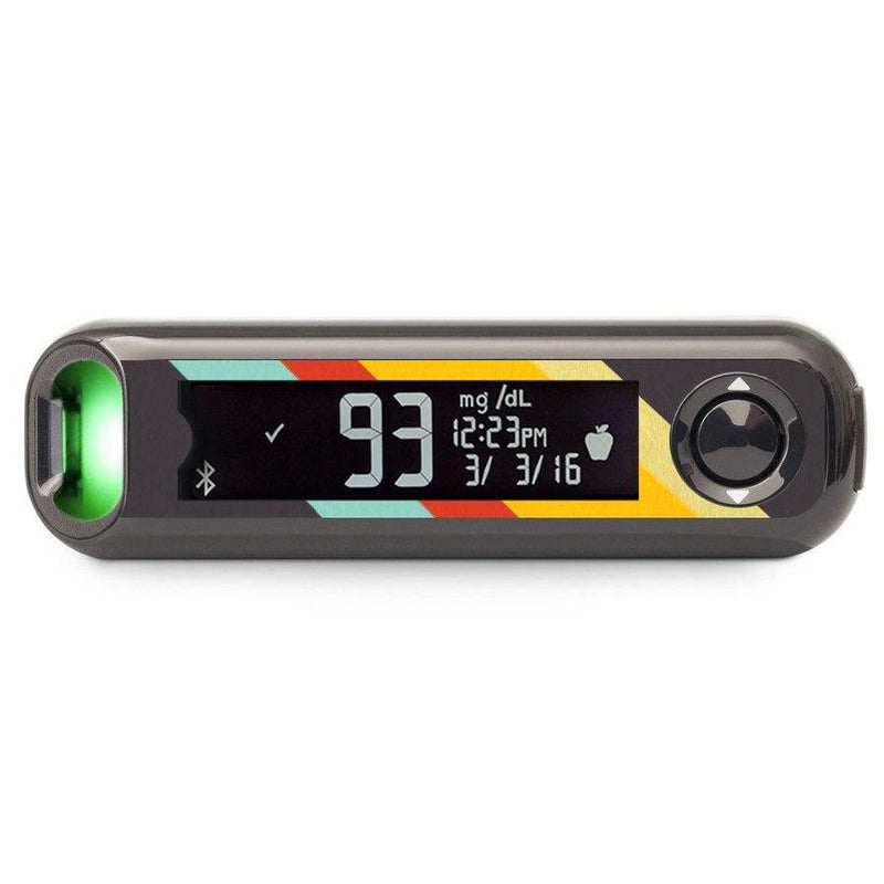 Peelz Monaco Stripes Bayer Contour© Next One Glucometer Peelz/Stickers Dark Slate Gray