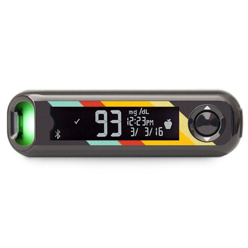 Peelz Monaco Stripes Bayer Contour© Next One Glucometer Peelz/Stickers Dark Slate Gray