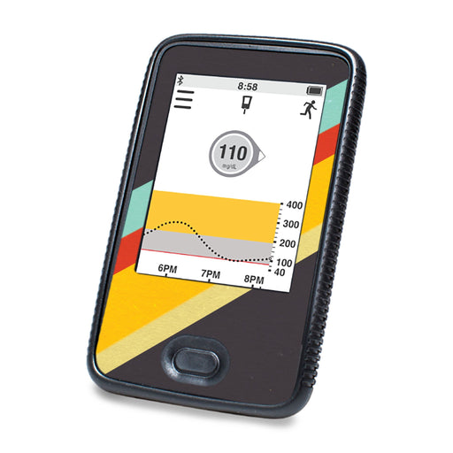 Peelz Monaco Stripes DEXCOM G6 Touchscreen Receiver Peelz/Stickers White Smoke