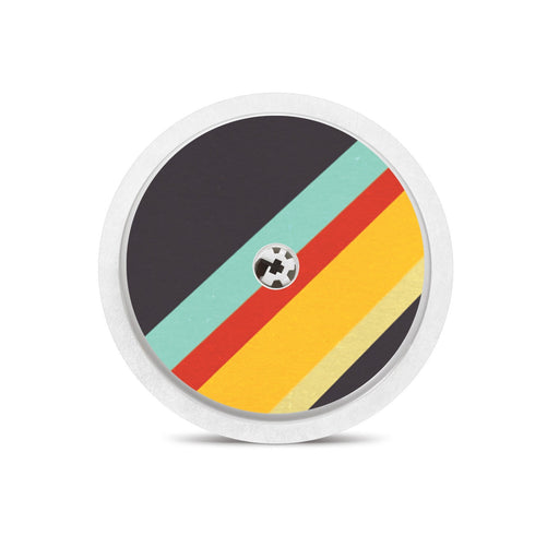 Peelz Monaco Stripes Freestyle Libre 2 Peelz/Stickers White Smoke Sensor Only