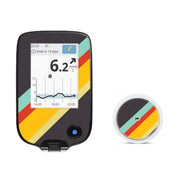 Peelz Monaco Stripes Freestyle Libre 2 Peelz/Stickers White Smoke Receiver + Sensor