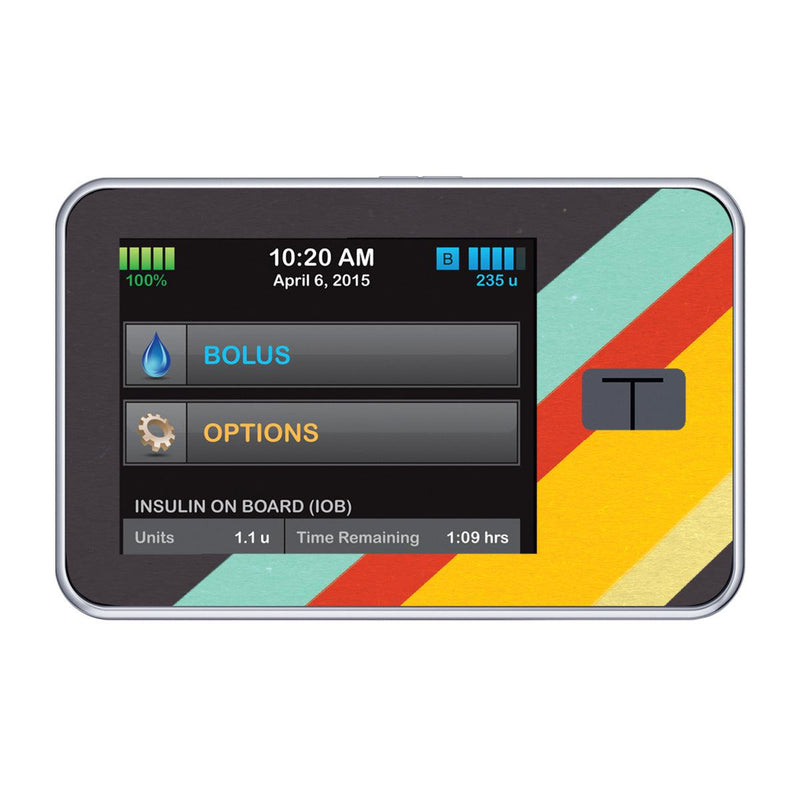 Peelz Monaco Stripes Sticker for Tandem t:slim Peelz/Stickers Dark Slate Gray