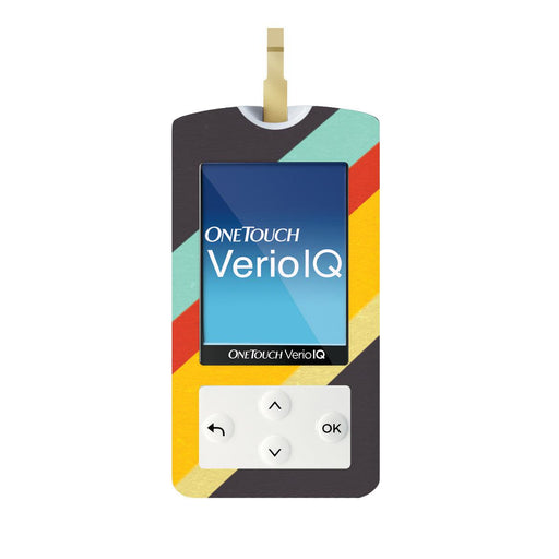 Peelz Monaco Stripes for OneTouch Verio IQ Glucometer Peelz/Stickers White Smoke