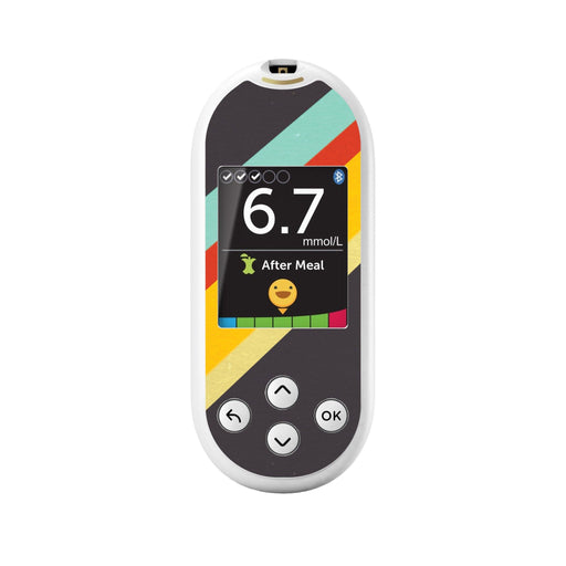 Peelz Monaco Stripes for OneTouch Verio Reflect Glucometer Peelz/Stickers White Smoke