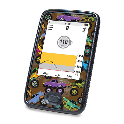 Peelz Monster Trucks DEXCOM G6 Touchscreen Receiver Peelz/Stickers White Smoke