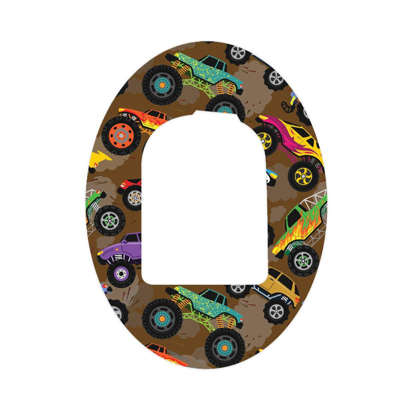 Peelz Monster Trucks Pod Patch Tape - Pump Peelz Patch Medical Tape White Smoke 1-Pack Omnipod Tape