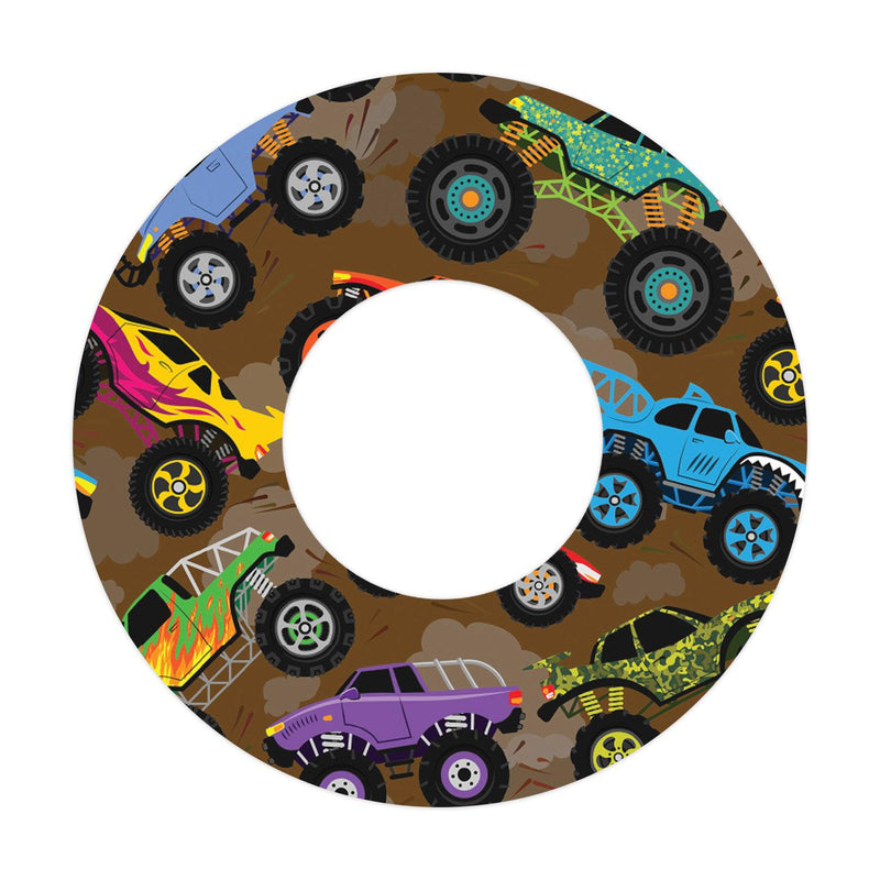Peelz Monster Trucks Patch  Tape Designed for the FreeStyle Libre 2 Patch Medical Tape White Smoke 1-Pack Libre