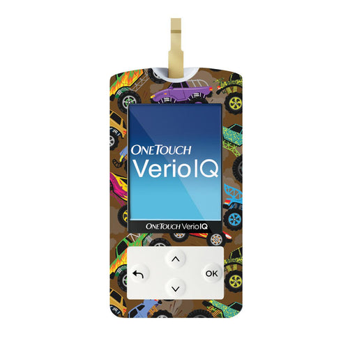 Peelz Monster Trucks for OneTouch Verio IQ Glucometer Peelz/Stickers White Smoke