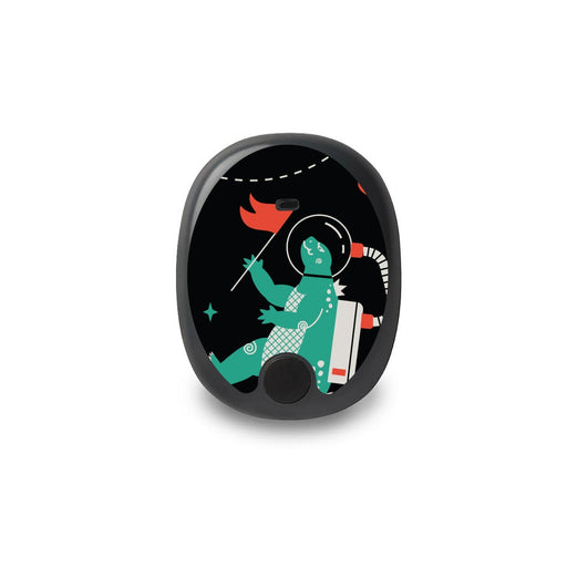 Peelz Monster in Space Eversense Smart Transmitter Peelz/Stickers Black