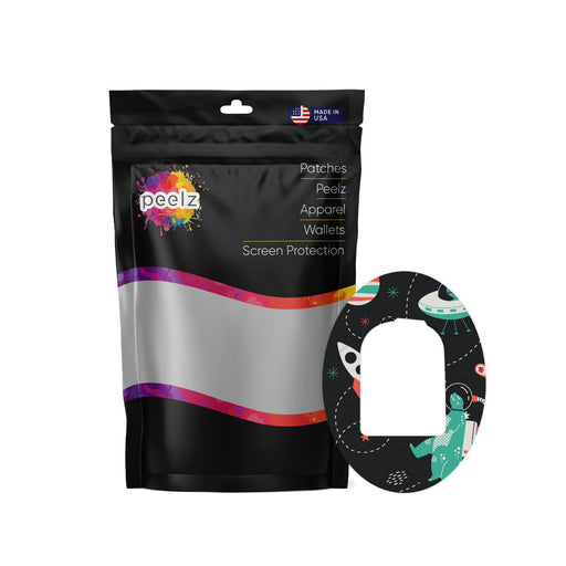 Peelz Monster in Space Pod Patch Tape - Pump Peelz Patch Medical Tape White Smoke 4-Pack (Set of 4 Patches)