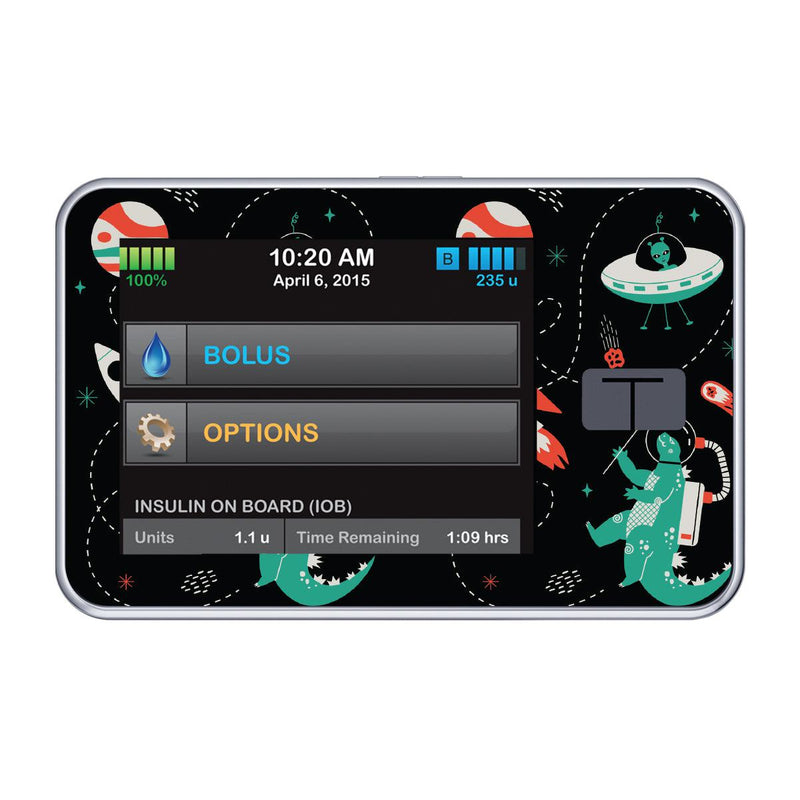 Peelz Monster in Space Sticker for Tandem t:slim Peelz/Stickers Black