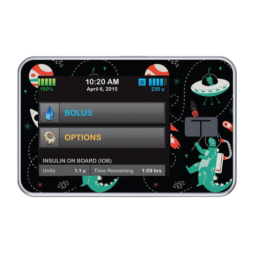 Peelz Monster in Space Sticker for Tandem t:slim Peelz/Stickers Black